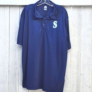 Majestic Navy Mariners Men's Short sleeve Polo Size 2XL